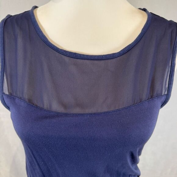 H&M navy sheer top and hem dress size XS - Picture 2 of 7